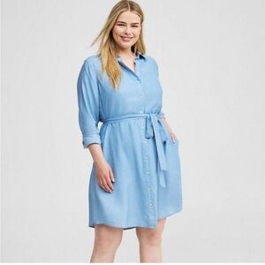mini chambray long sleeve torrid dress
